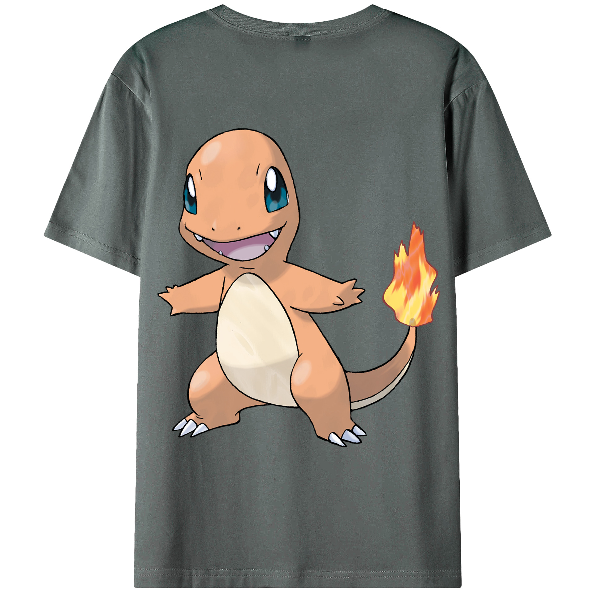 （画像用） ポケットモンスター Pokémon 綿100％ メンズ半袖Tシャツ（バックプリント） 通気性